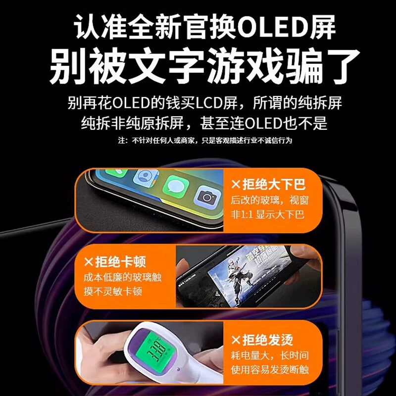 Совместимый экран для Apple iPhone Pro, Pro13, 14/15, 15 Pro Max