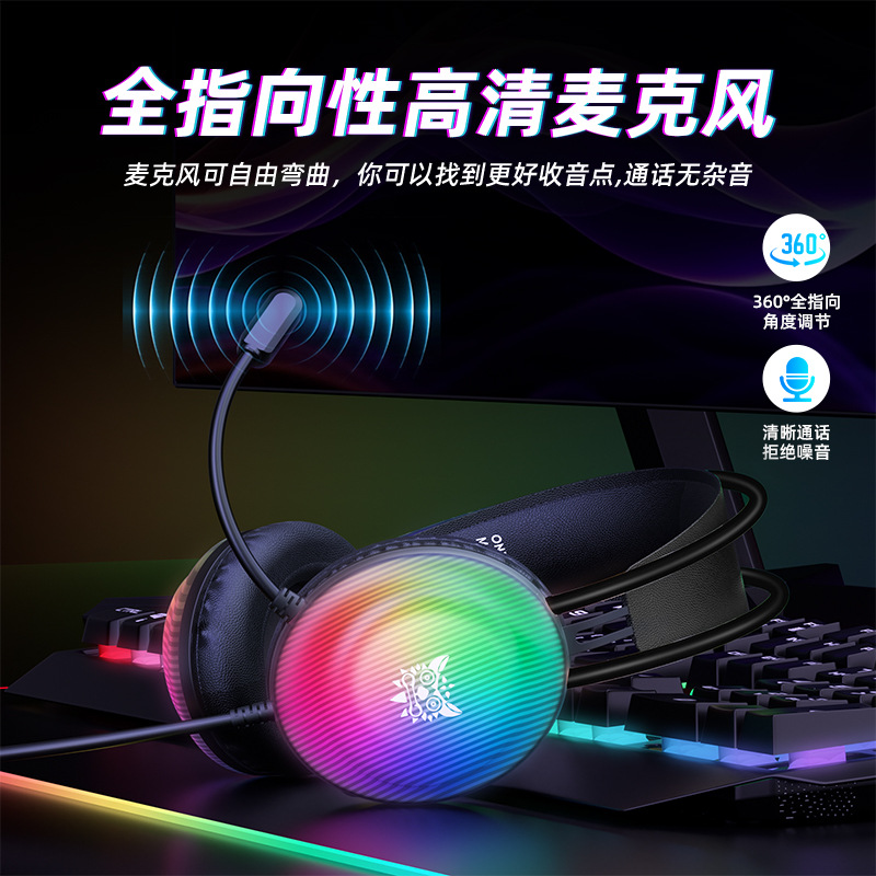 New Onikuma X29 Over-Ear Gaming Headset Wired Headphones for Pc Ps5 E-Sports with Microphone