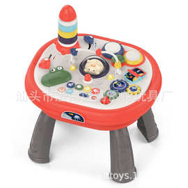 多功能喵星人益智双面游戏桌婴儿早教学习桌启蒙故事机手拍鼓玩具