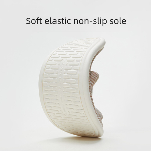 Women's Summer Thick Sole Linen Slippers, Autumn/Winter Home Couple Indoor Wooden Floor All Seasons Cotton Linen Slippers for Men