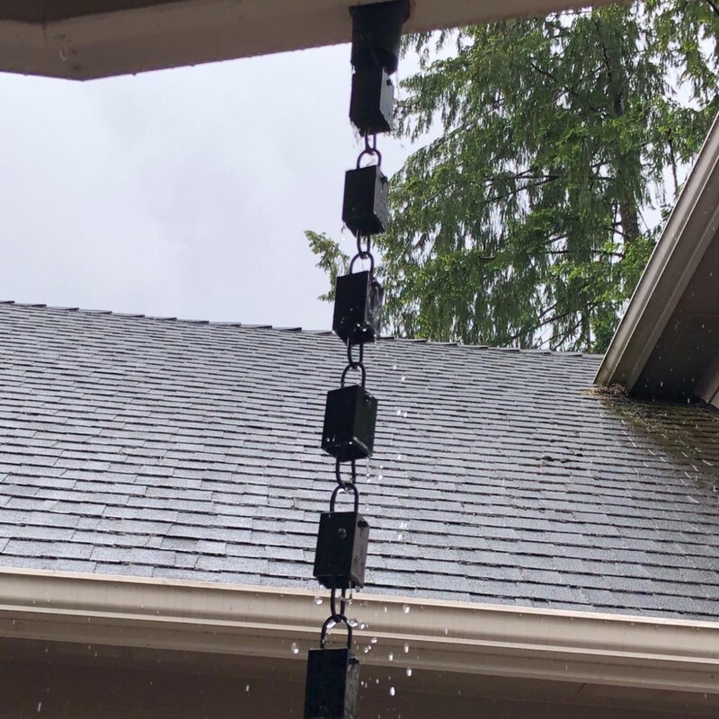 Aluminum Alloy Square Chain Rain Chain Square Rain Chain Durable Black Powder Coating Cross-Border Amazon Hot Model Aluminum Alloy Square Chain Rain Chain Square Rain Chain Durable Black Powder Coating Cross-Border Amazon Hot Model