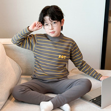 男童秋衣秋裤套装2025新款中大童纯棉睡衣春秋款儿童男孩德绒内衣