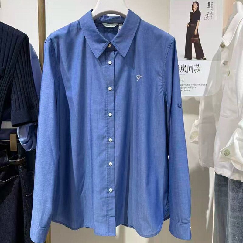 Mm Mai Mai 2026 Summer New Casual Style Slimming Loose Blue Shirt for Women 1H7120871 Mm Mai Mai 2026 Summer New Casual Style Slimming Loose Blue Shirt for Women 1H7120871