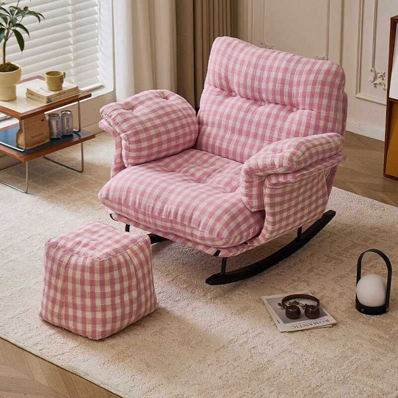Popular rocking chair, balcony lazy sofa chair, adult-sized, reclining and foldable, for home use in the living room, a comfortable rocking chair for relaxation