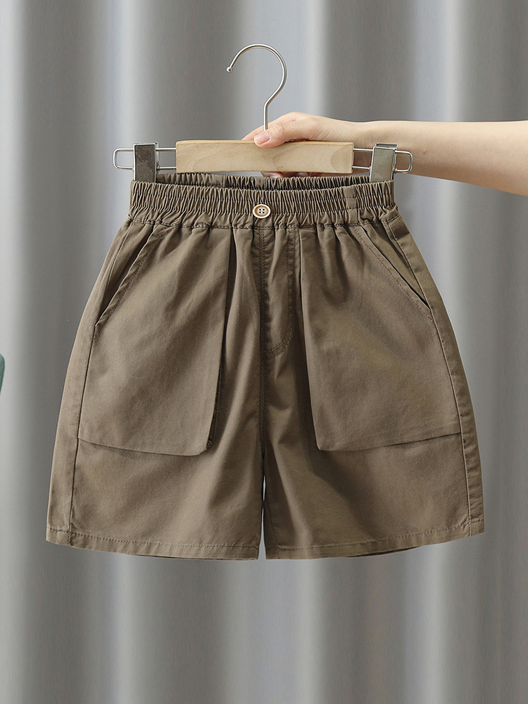 Pantalones Cortos Cargo Holgados para Niño de Mezcla de Algodón para Verano