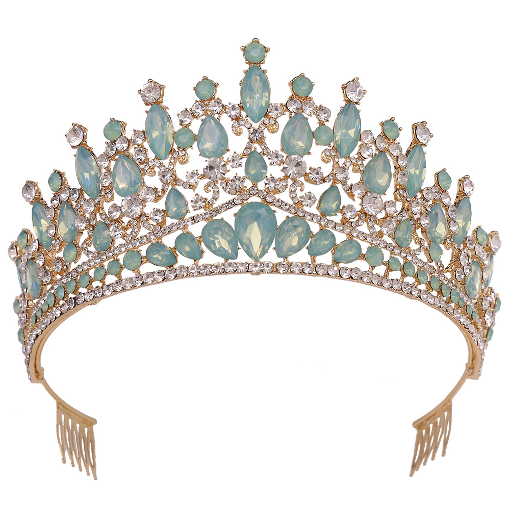 150g Weight Crown Hair Accessories Type 1 Piece Quantity Holiday, Wedding, Birthday Occasion Artificial Crystal, Alloy Material Crown Pattern Women's Gender Diamond Design Simple Style Style Simple Style Women's Crown Artificial Crystal Alloy Diamond Crown 31