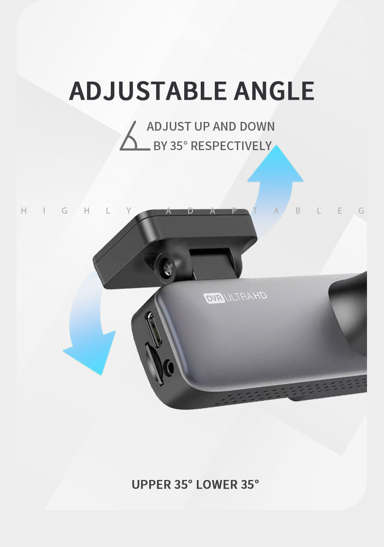 2K+1K Front and Rear Dual Recording Hidden Dash Cam 1.47inch Car-Mounted Dual-Lens Wifi Recorder