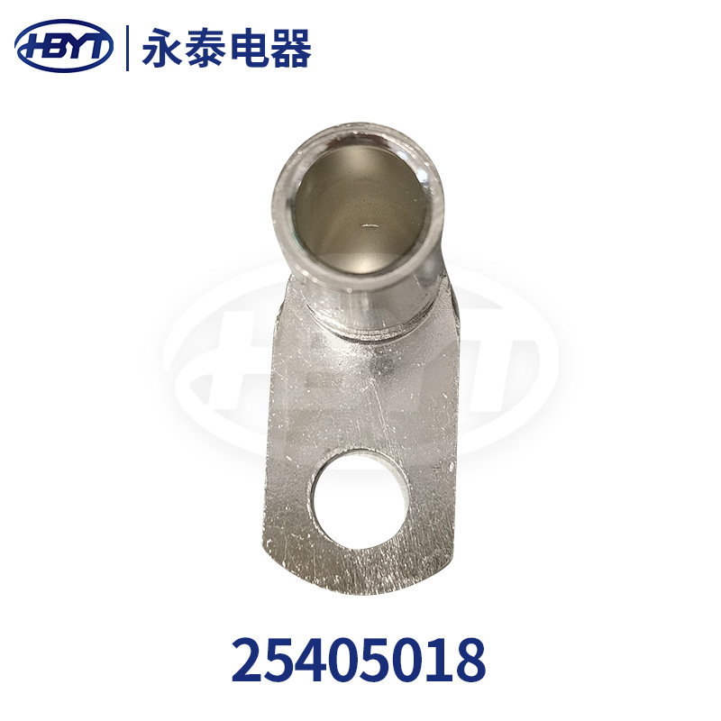 25405018新能源加厚90度铜管端子窥口铜鼻子折弯铜接线鼻冷压端子