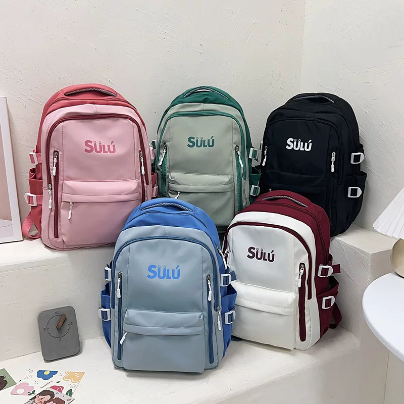 Capacious backpack, shoulder bag one shoulder, Korean style, for students, western style