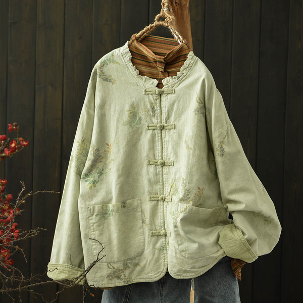 Ethnic retro long-sleeve