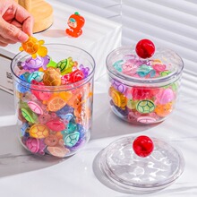 萌粒展示罐收纳公仔积木乌龟小玩具密封罐摆件透明展示架防尘盒子