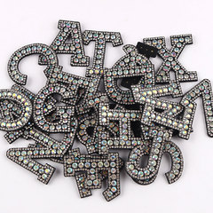 Wholesale 26 English letters hot patch stickers, diamond cloth stickers for clothes, bags, DIY cake decoration accessories