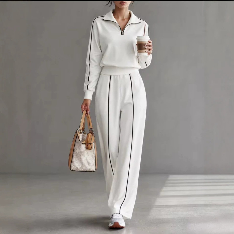 European and American cross-border independent brand: a stylish two-piece set featuring a casual top and wide-leg pants, perfect for vacations European and American cross-border independent brand: a stylish two-piece set featuring a casual top and wide-leg pants, perfect for vacations