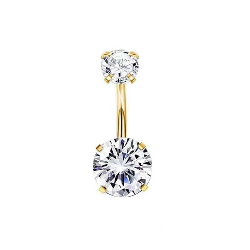 Belly Button Ring European Titanium With Zirconia Stainless Steel_voghion.com