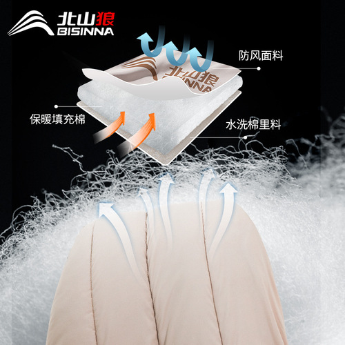 Beishanlang Double Sleeping Bag Adult Outdoor Adults Thickened Coldproof Winter Camping Warm Tent Camping Portable