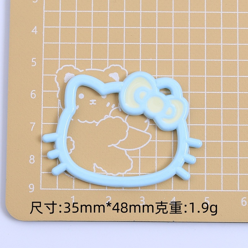 かわいい中空猫の頭漫画手作り diy ジュエリーアクセサリークリーム接着剤樹脂小物ヘアピン材料パッケージ|undefined