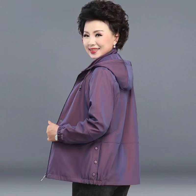 妈妈外套春秋洋气大码2025新款中老年人女装奶奶春秋夹克上衣|undefined