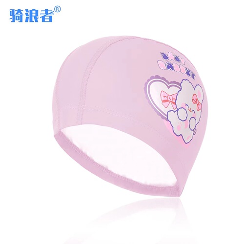 Heze Children's Swim Cap for Boys and Girls, Cartoon PU Waterproof Ear Protection Swim Cap for Babies, One Size Available, Drop Shipping Wholesale