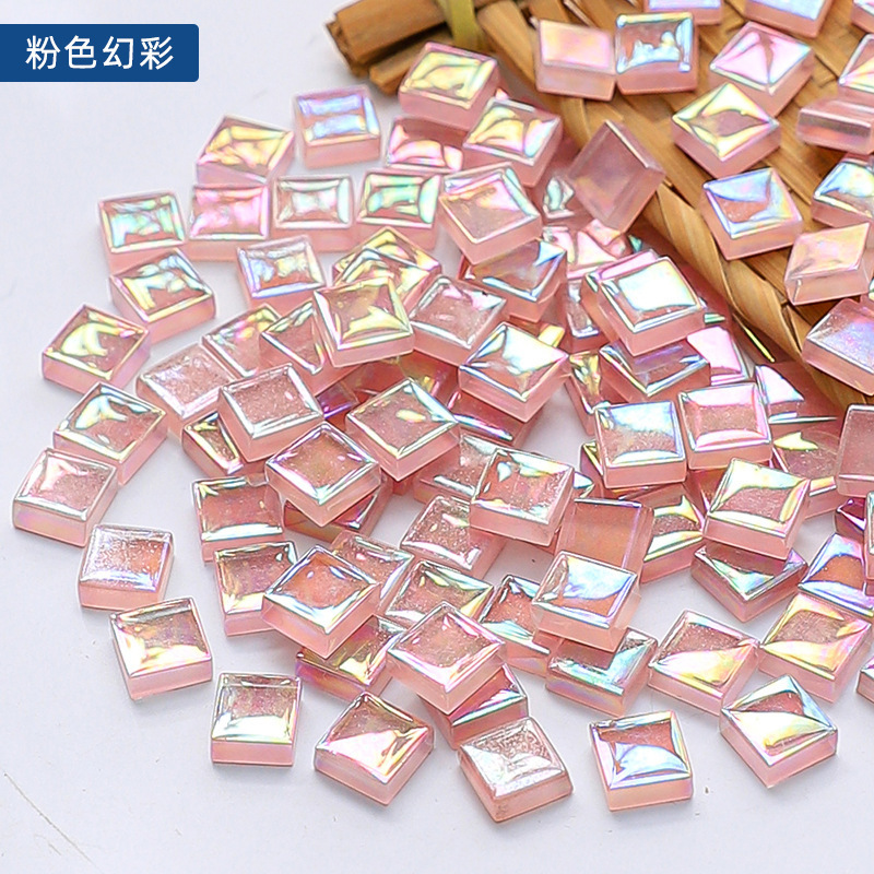 混合モザイク diy 手作りフリーストーンクリエイティブ生産材料カラークリスタルガラスルース粒子装飾自己粘着|undefined