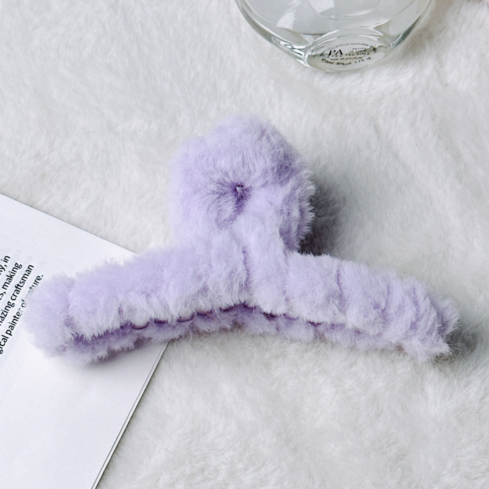 Cross-Border Carefully Selected Plush Hair Clips, Cute and Sweet Hair Clips for the Back of the Head, Candy-Colored Plush Hair Clips, Factory Direct Sales Hair Clips