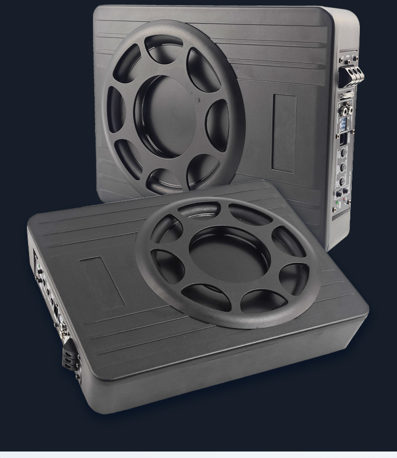 Factory wholesale car audio modified car ultra-thin gun 8 inch 10 inch subwoofer audio seat gun with amplifier