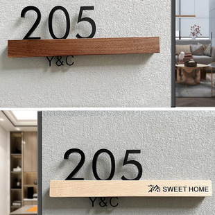 House Number Wholesale Wholesale House Number Plate Household Acrylic Entrance Luminous Residential Logo Bedroom Sensor Wall Lamp