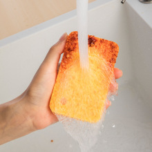 云蕾可挂式天然木浆棉双效百洁擦洗碗海绵擦批发百洁布厨房不易沾