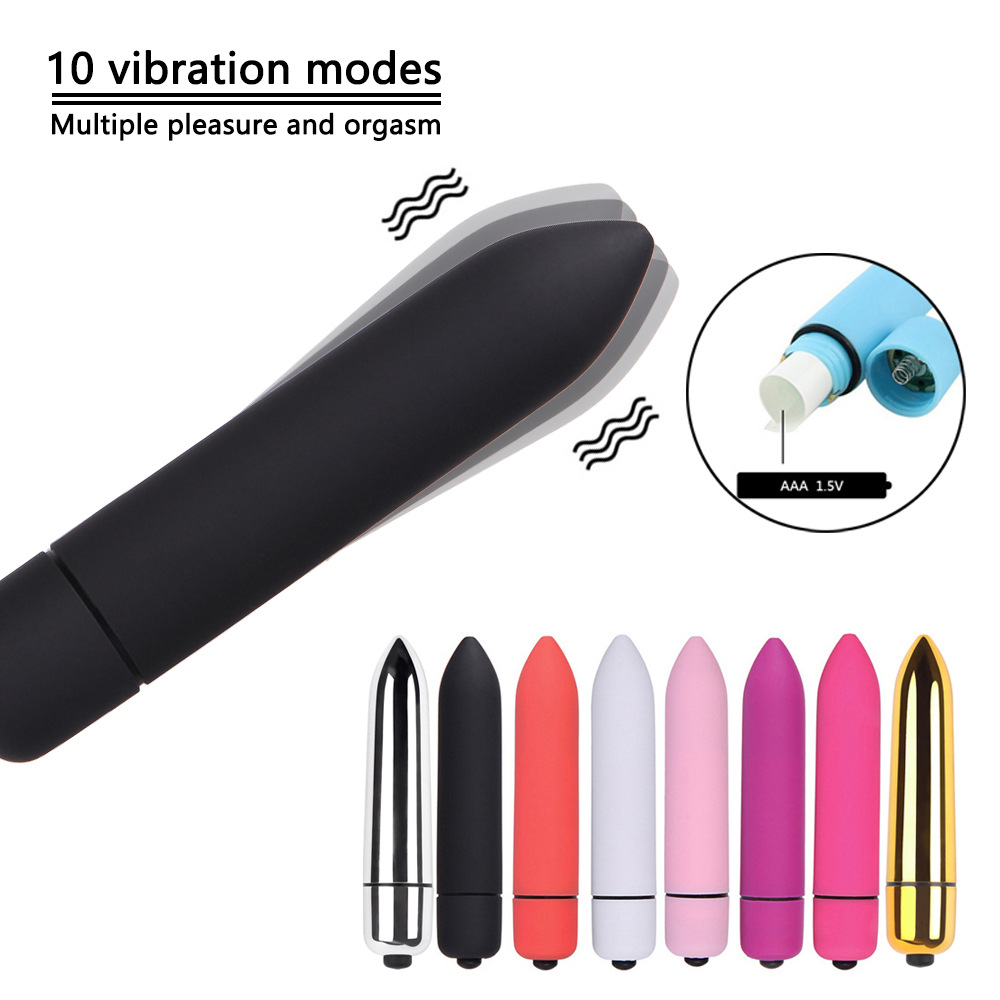 Spitz zulaufender, mattierter Bullet-Vibrator mit 10 Frequenzen für die weibliche Masturbation, Eierspringen, Sexspielzeug für Erwachsene_voghion.com