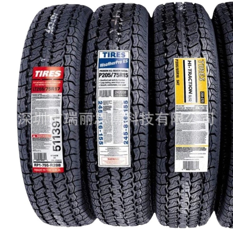 Mayorista para rastreo de activos y control de inventario etiqueta adhesiva de neumáticos de alta resistencia etiqueta de neumáticos duraderos