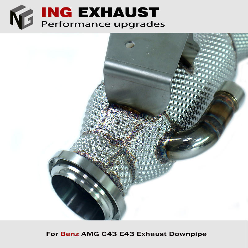 Suitable for Mercedes-Benz C43 E43 E400 2016+ 3.0T W213 AMG stainless steel catalytic noise reduction pipe