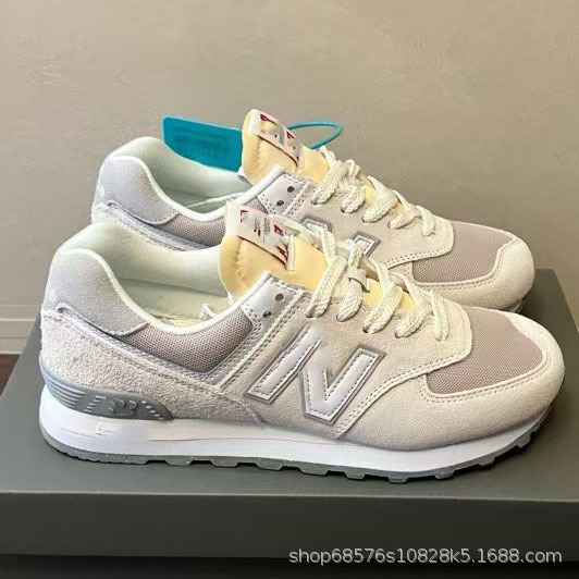 Putian Foreign Trade New Balance 574 Running Shoes Retro Heightening Cushioning Plaid Fashion Nb Men's and Women's Casual Sports Shoes