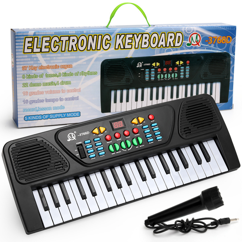 Niños multi-funcional de 37 teclas Entrada de órgano electrónico música juguete educativo instrumento musical simulación piano 61 teclado al por mayor