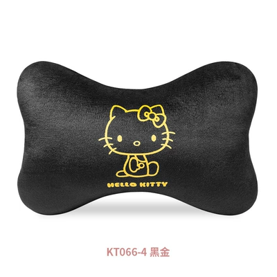 Headrest Cartoon Car Headrest Neck - kt067-4-black-gold-single-pack-short-plush