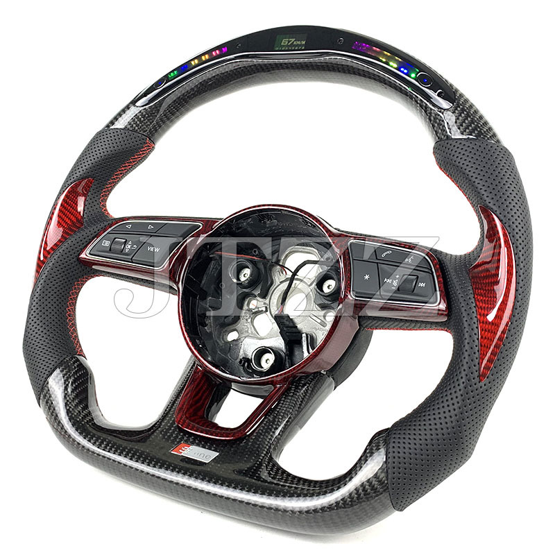 Suitable for the new Audi A3 A4 A5 RS B9 S3 S4 S5 A4L real carbon fiber steering wheel