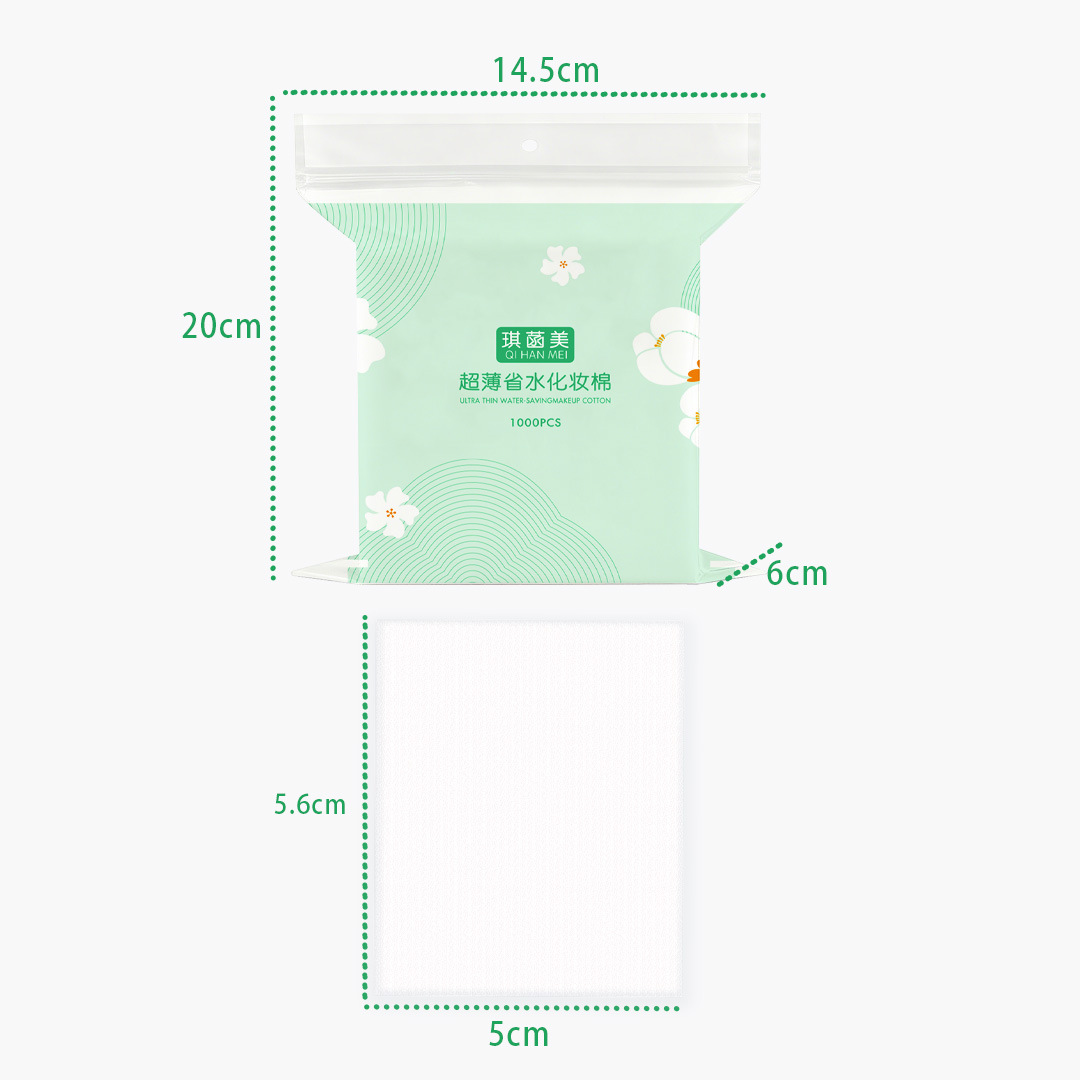 1000 rebanadas de algodón maquillaje húmedo, rebanadas de algodón maquillaje húmedo especiales, rebanadas de algodón maquillaje desechables, rebanadas de algodón limpiador, algodón delgado