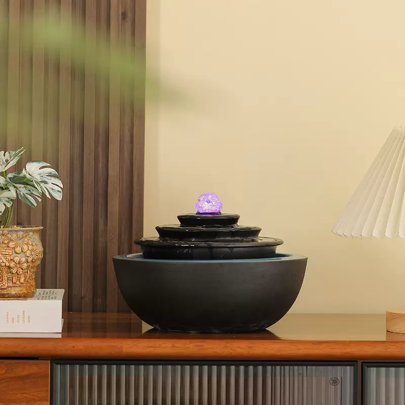 宠物饮水器流水摆件循环水客厅加湿器玄关茶桌生财水属性桌面布置