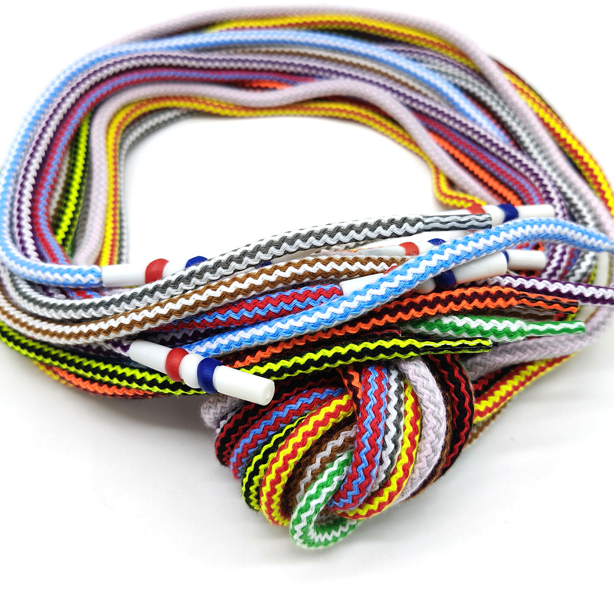 48 colores 5mm poliéster algodón de dos colores ondulado cinturón de pantalón redondo corda de ropa accesorios cuerda redonda tejida DIY mano