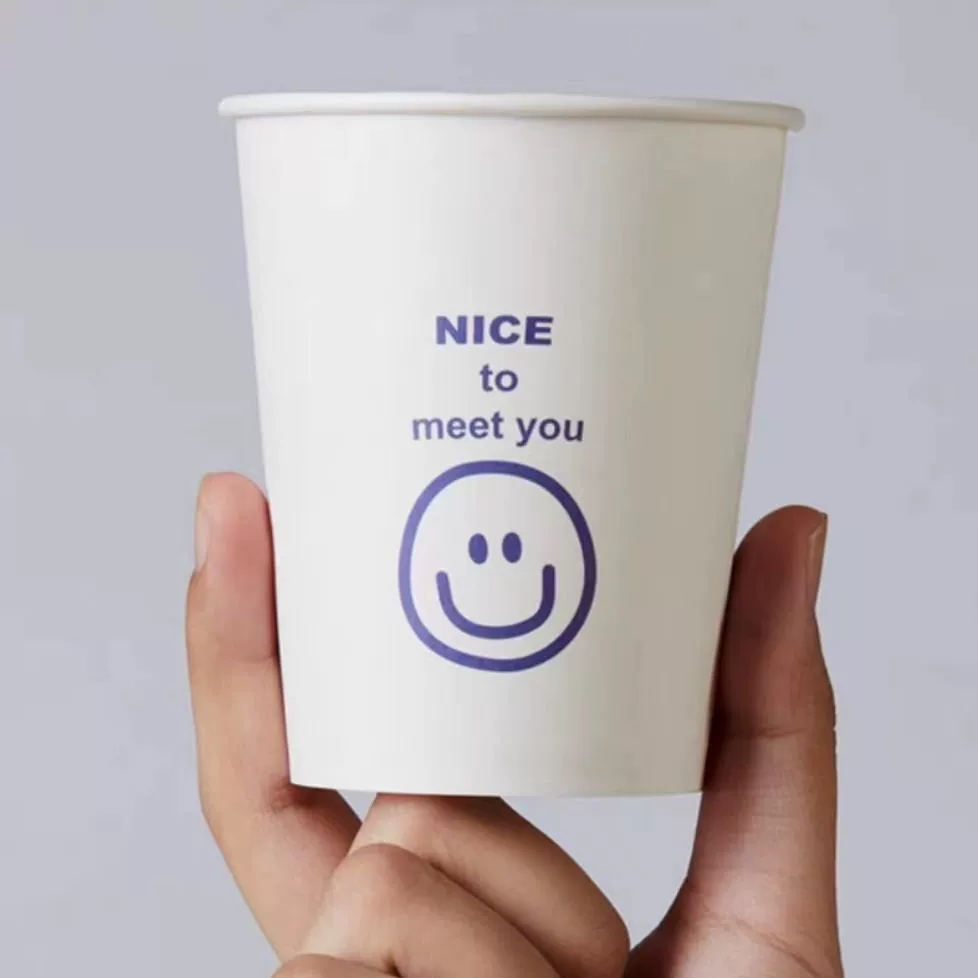 Ins Hanfeng Одноразовый бумажный стаканчик 250 мл Стакан для воды Мультяшный милый узор Домашний офис Стакан для воды Классический утолщенный