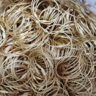 1.5*150mm工厂批发电镀金色玫瑰金枪黑钢丝圈钥匙圈不绣钢钢丝圈