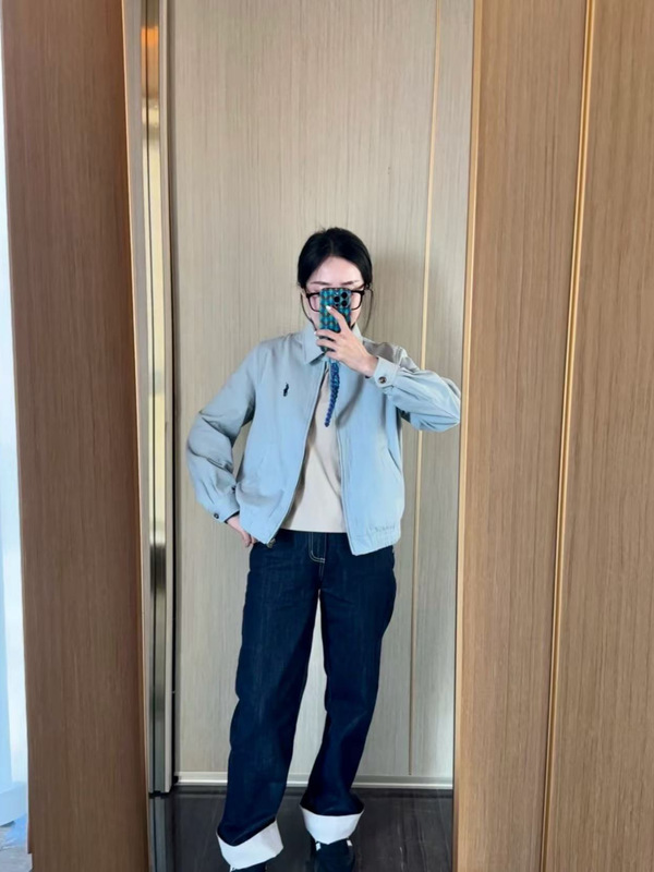 现货RL拉夫劳伦经典小马刺绣翻领斜纹布水洗男女短款休闲夹克外套|undefined