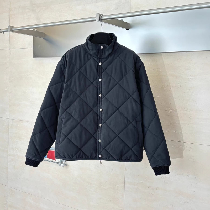 Correct Version 25Fw Autumn and Winter New Style Chrome Hearts Quilted Cotton Jacket for Men and Women, Simple and Versatile Jacket Correct Version 25Fw Autumn and Winter New Style Chrome Hearts Quilted Cotton Jacket for Men and Women, Simple and Versatile Jacket