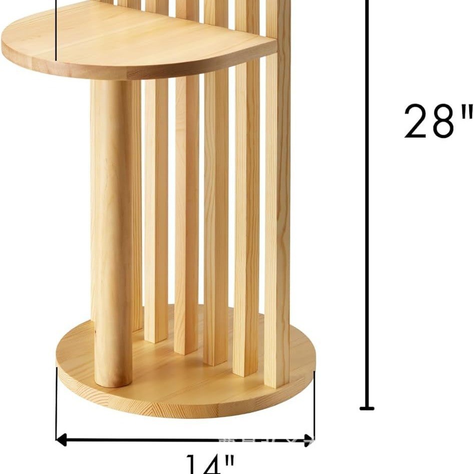 Mesa de sofá de madera maciza, estante de flores de piso de madera, estante de almacenamiento, sala de estar portátil, dormitorio, mesa redonda, mesa de café de madera