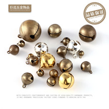复古铜铃铛材料铜胚色 一字开口铜铃铛宠物铃铛圣诞节装饰小铃铛