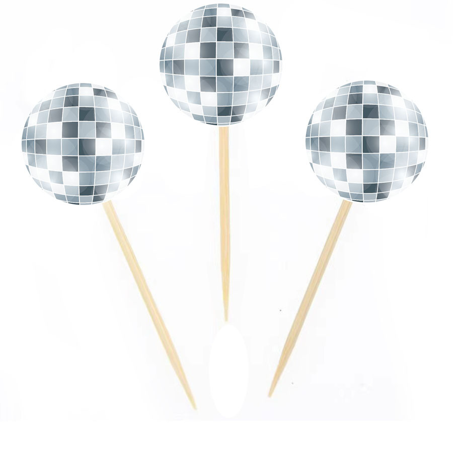 Amazon desechable palo de frutas palo pastel tarjeta disco carnaval fiesta postre Decoración