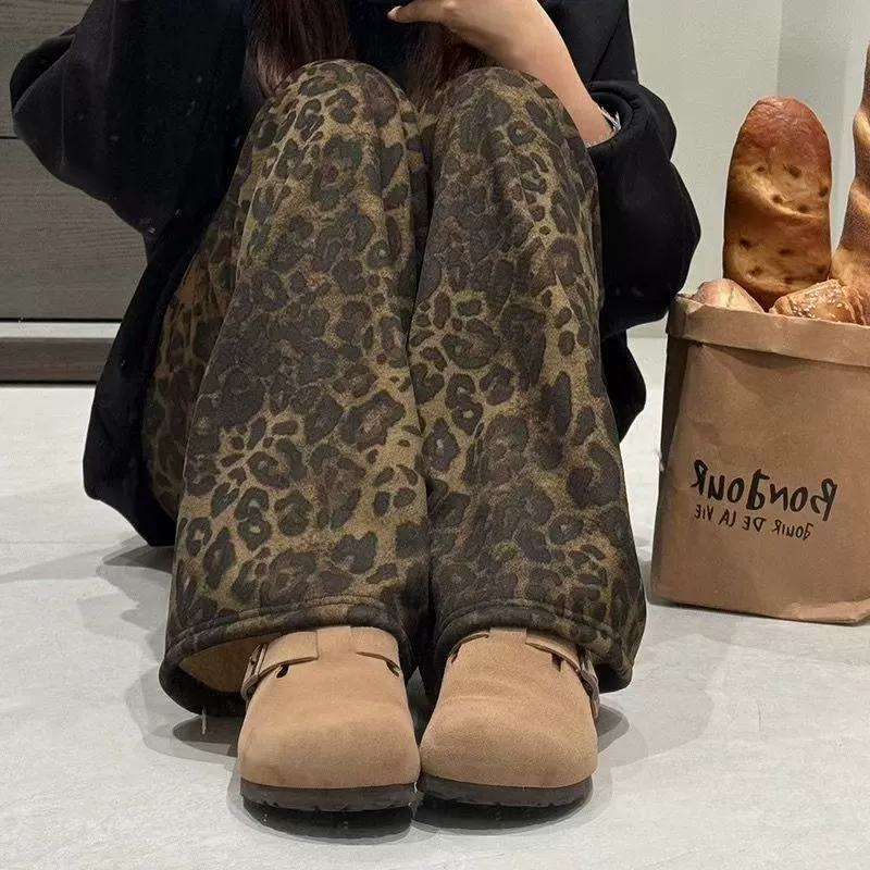  Velvet keep warm trousers, high waist