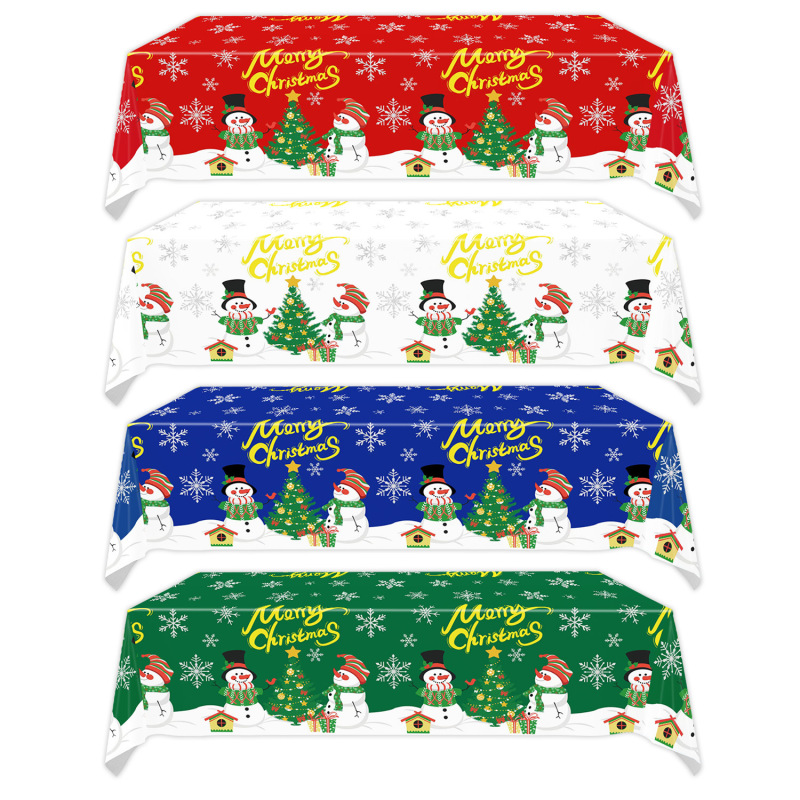 Merry Christmas圣诞节桌布一次性派对节日桌布pe桌布派对装饰品|undefined