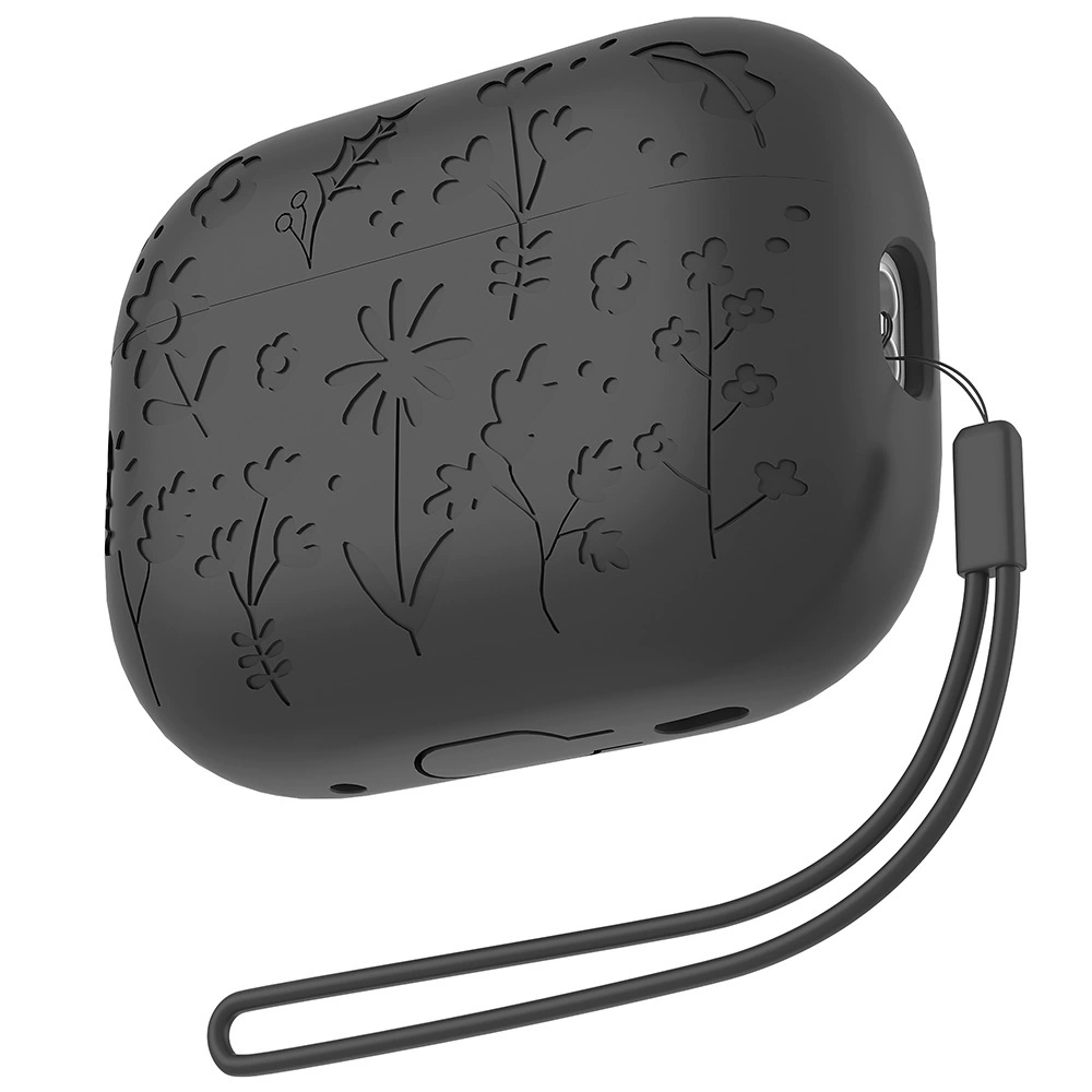 Силиконовый защитный чехол для AirPods (AirPods 4 / Pro3 / 1/2), однотонный цвет с вариантами ремешка
