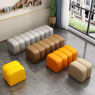 K8 Simple Bedside Stool Living Room Leisure Sofa Stool Home Entrance Footrest Cloakroom Clothing Store Shoe Changing Bench