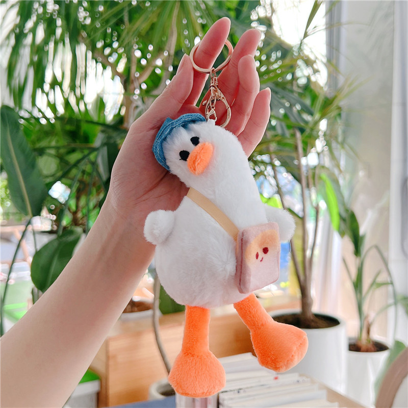 Qoo10] 首の曲がったアヒルのぬいぐるみのストラッ