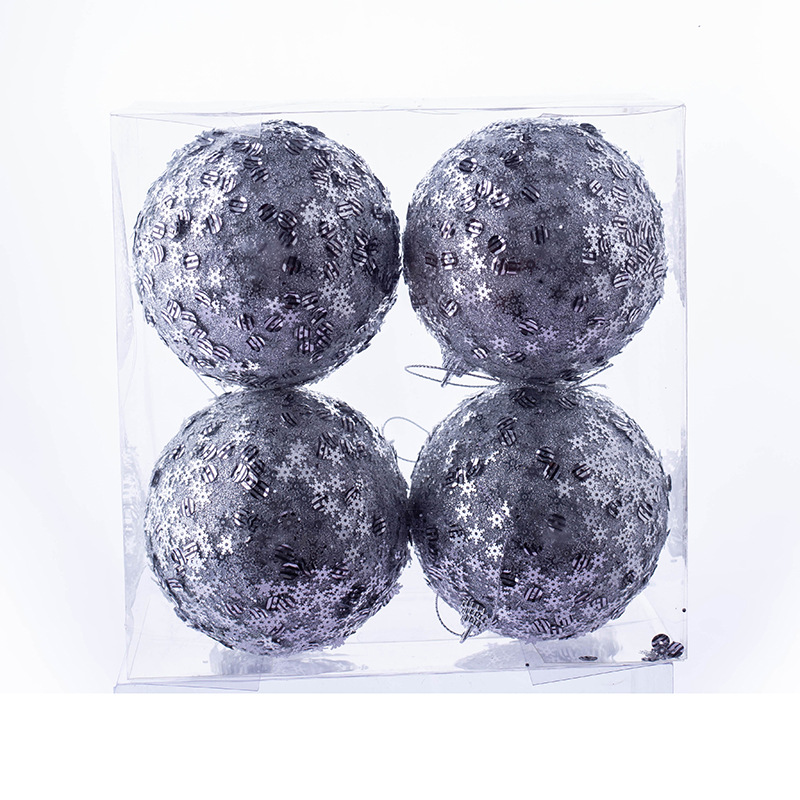 Árbol de navidad de plata suministros de navidad 10CM de espuma de navidad bola de navidad decoración del hogar colgante festival bola colgante de BRICOLAJE colgante